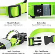 Rechargeable LED Dog Safety Collar – 8 Light Modes